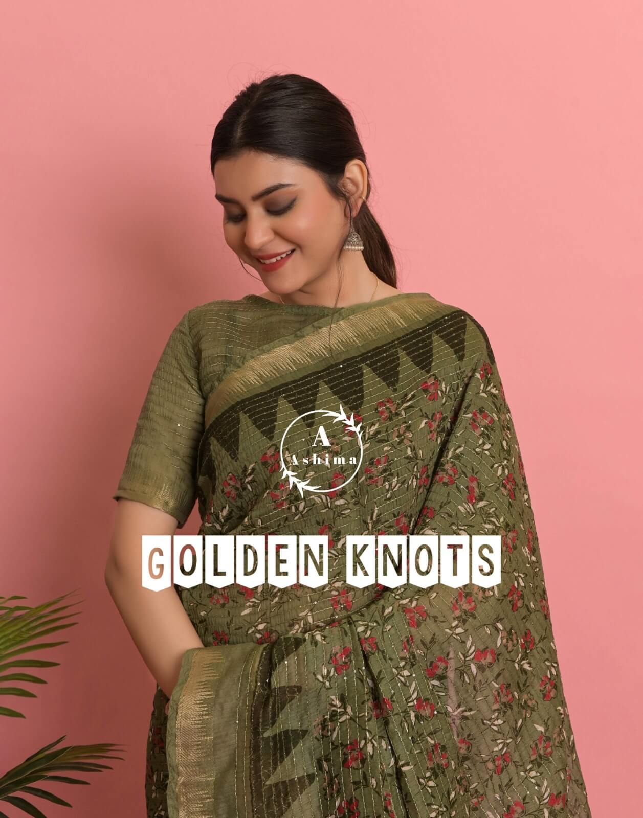 Ashima sarees Golden knots